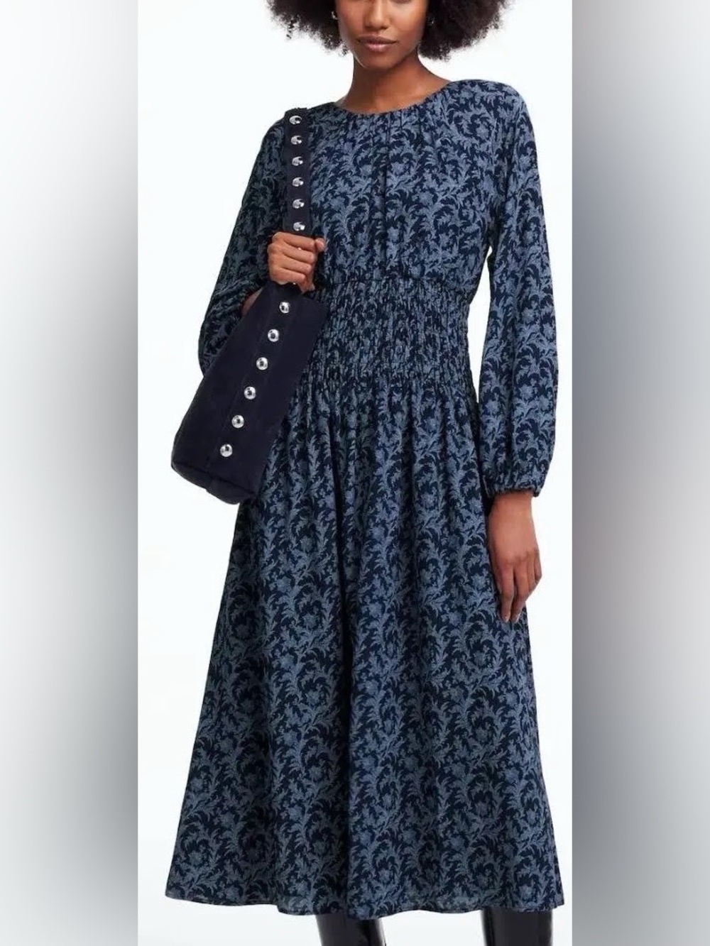 Madewell Bubblesleeve Smocked Midi Dress NWOT